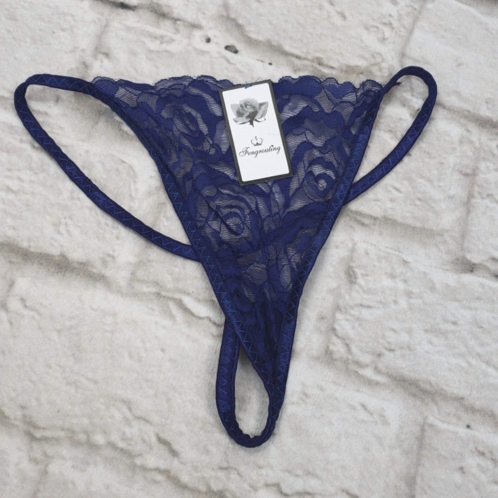 💚Blue Super Sexy G-String Thong Panties